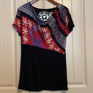 Desigual Cap Sleeved Top